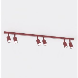 EMIBIG 1704/6 FLASH 6 BURGUNDY Lampa sufitowa