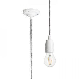 RENDL R10617 FABIO zestaw wiszący czarna/biała porcelana 230V E27 42W