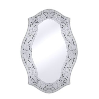 Artehome HJA12235 Lustro owalne nowoczesne lustro w lustrzanej zdobionej ramie Lugano 80/120 cm