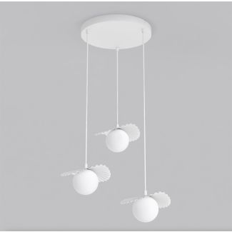 EMIBIG 1759/3 FLORA 3PREM WHITE OPAL Lampa wisząca