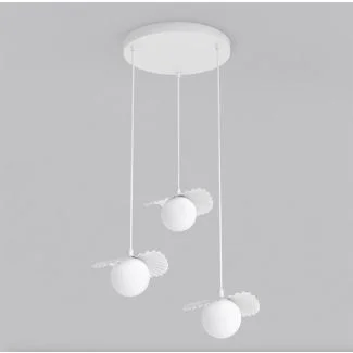 EMIBIG 1759/3 FLORA 3PREM WHITE OPAL Lampa wisząca