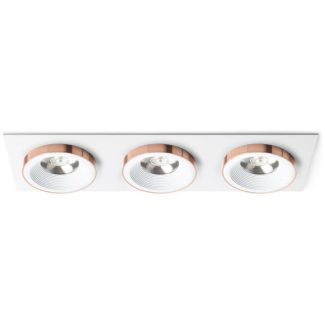 RENDL R13260 SHARM SQ III wpuszczana biała miedź 230V LED 3x10W 24° 3000K