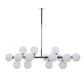 WYPRZEDAŻ LUMINA DECO LDP 6033-16 (CHR) NOWOCZESNA LAMPA WISZĄCA CHROMOWANA PETRICA W16