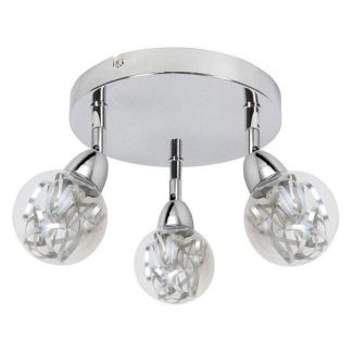CANDELLUX 98-67708 BOLO PLAFON 3X6W LED SMD GŁÓWKA OKRĄGŁA 1E Z PRZEGUBEM KLOSZ WYMIENNY KD SYSTEM CHROM/BEZBARWNY