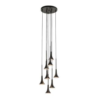 ANTIGO Lampa wisząca Kanzaki 8 - Czarna (300 mm) 3000K 7942