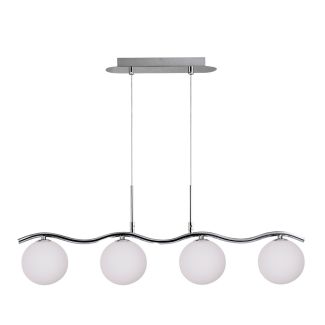 CANDELLUX 34-01412 RAMON LAMPA WISZĄCA CHROMOWY 4X40W G9 KLOSZ BIAŁY