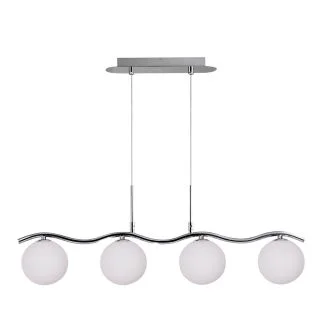 CANDELLUX 34-01412 RAMON LAMPA WISZĄCA CHROMOWY 4X40W G9 KLOSZ BIAŁY