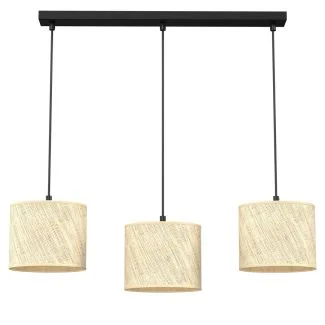 LUMINEX 5281 oprawa sufitowa Rattan żyrandol czarny ecru