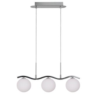 CANDELLUX 33-01405 RAMON LAMPA WISZĄCA CHROMOWY 3X40W G9 KLOSZ BIAŁY