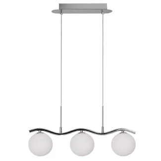 CANDELLUX 33-01405 RAMON LAMPA WISZĄCA CHROMOWY 3X40W G9 KLOSZ BIAŁY