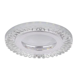 CANDELLUX 2203164 SSP-28 AL/TR LAMPA STROPOWA SREBRNY 2X5W LED 6500K KLOSZ BEZBARWNY