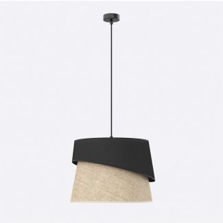 EMIBIG 1709/1 CANVA 1 BLACK NATURAL Lampa wisząca