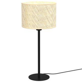 LUMINEX 5285 oprawa przenośna Rattan lampa stołowa czarny ecru