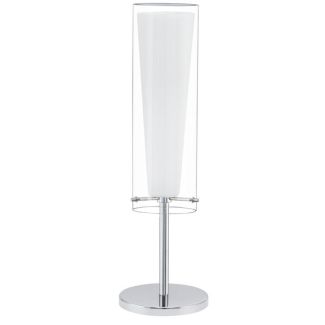 EGLO 89835 LAMPA PINTO OPRAWA STOŁOWA TL/1 E27 CHROM/KLAR/WEISS PINTO