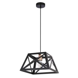 CANDELLUX 31-78520 Origami lampa wisząca czarny 1x40w e27 klosz czarny