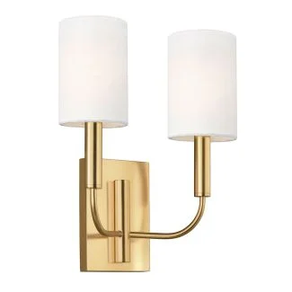 ELSTEAD Brianna FE-BRIANNA2-BB 2 Light Wall Light - Burnished Brass
