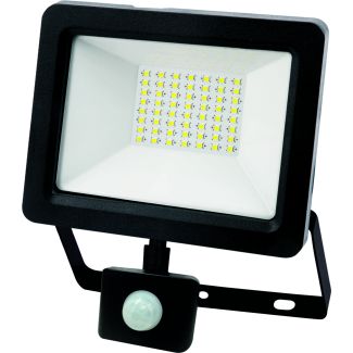 Polux 304971 Naświetlacz LED SMD 30W czujnik PIR 6500K 120° IP65 cczarny