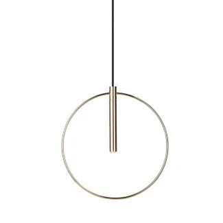 ANTIGO Lampa wisząca Faro okrąg - Mosiądz polerowany (320 mm) 8290