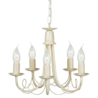 ELSTEAD MINSTER MN5 IV/GOLD 5Lt Chandelier/Semi-Flush