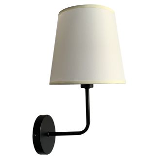 CANDELLUX 21-01344 PASTERI LAMPA KINKIET CZARNY MATOWY 1X40W E14 ABAŻUR BEŻOWY