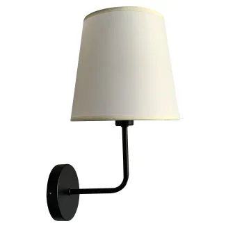 CANDELLUX 21-01344 PASTERI LAMPA KINKIET CZARNY MATOWY 1X40W E14 ABAŻUR BEŻOWY