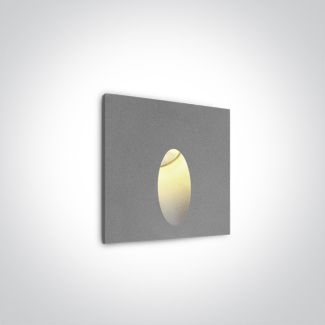ONE LIGHT 68032/G/W Kapsas szary wpust ścienny LED 3000K 3W IP54 zasilacz i