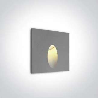 ONE LIGHT 68032/G/W Kapsas szary wpust ścienny LED 3000K 3W IP54 zasilacz i