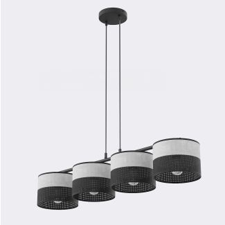 EMIBIG 1652/4 KARBON 4 BL GRAY LAMPA WISZĄCA