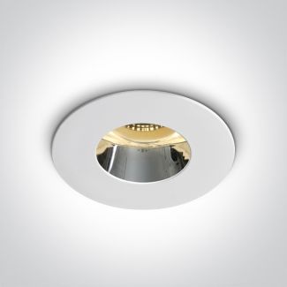 ONE LIGHT 10105MD/W/C Joanis biały wpust z chromowanym odbłyśnikiem i oprawką GU10 MR16 10W dark light