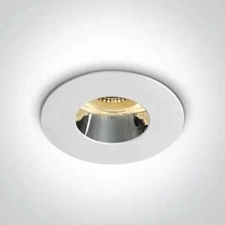 ONE LIGHT 10105MD/W/C Joanis biały wpust z chromowanym odbłyśnikiem i oprawką GU10 MR16 10W dark light
