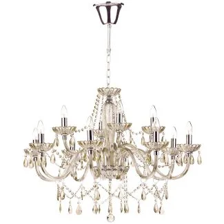 DAR RAP1206 RAPHAEL 12LT CHANDELIER CHAMPAGNE CRYSTAL