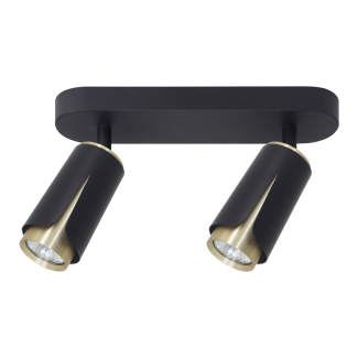 MILAGRO ML0265 FLOWER BLACK GOLD SPOT 2xGU10