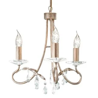 ELSTEAD CHRISTINA CRT3 SILVER/GOLD 3Lt Chandelier/Semi-Flush