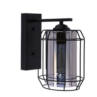CANDELLUX 21-10186 JONERA LAMPA KINKIET CZARNY P20 1X40W E27 KLOSZ DYMIONY