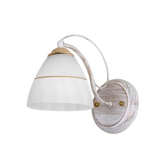 CANDELLUX 21-77042 LAMPA FANETTA KINKIET 1X60W E27 BIAŁO ZŁOTY