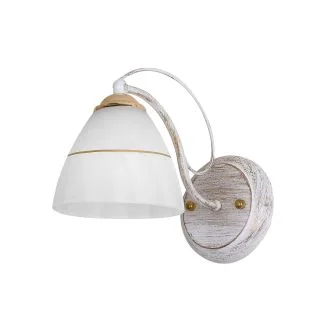 CANDELLUX 21-77042 LAMPA FANETTA KINKIET 1X60W E27 BIAŁO ZŁOTY