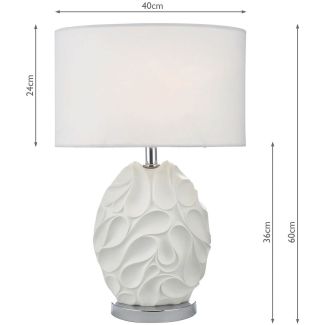 DAR ZAC412 ZACHARY TL WHITE OVAL CW SHD