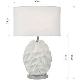 DAR ZAC412 ZACHARY TL WHITE OVAL CW SHD