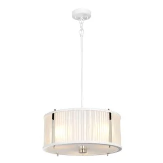 ELSTEAD Corona DL-CORONA-3P-WPN 3 Light Pendant - White Polished Nickel