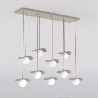 EMIBIG 1760/9 FLORA 9 MOKKA OPAL Lampa wisząca