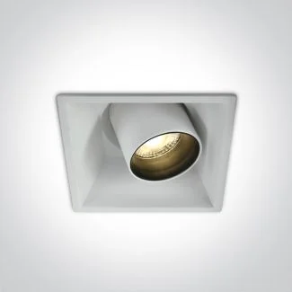 ONE LIGHT 51111C/W/W Skiti biały wpust COB LED 3000K 11W + czarny & mosiężny