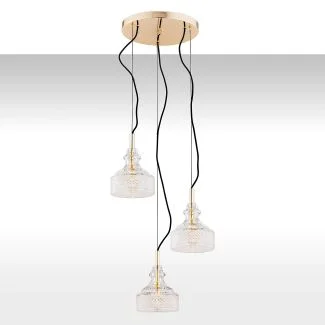ARGON CRUZ 1462 lampa wisząca 3 pł. na okrągłej podsufitce