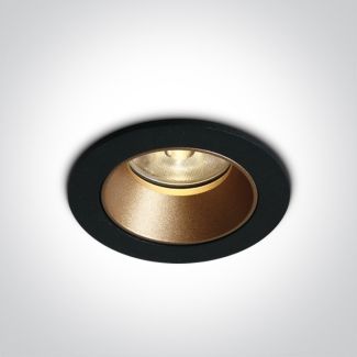 ONE LIGHT 10107K/B/W Akursos czarny wpust COB LED 3000K 7W dark light