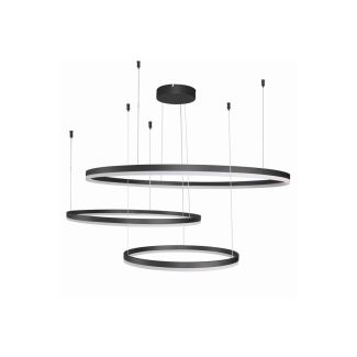 AZZARDO AZ4707 HALO PENDANT 100+80+60 BK DECORATIVE PENDANT BLACK