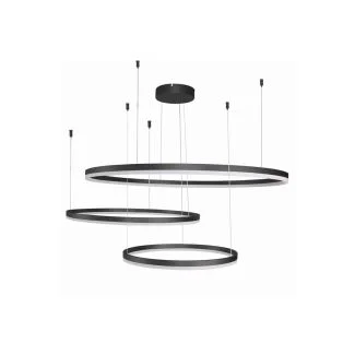 AZZARDO AZ4707 HALO PENDANT 100+80+60 BK DECORATIVE PENDANT BLACK
