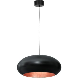 LUMINEX 1623 żyrandol oval (dia 500) black/copper 1