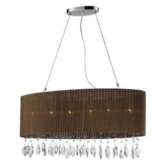 AZZARDO AZ1839 SIDNEY OVAL BROWN DECORATIVE PENDANT BROWN