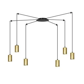 EMIBIG 526/6 LAMPA WISZĄCA TRAKER 6 BL/GOLD