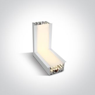 ONE LIGHT 38152RL/W/W biały narożnik ściana-sufit 3000K 10W + 4 klipsy mocujące, 4 złącza & 2 zaślepki