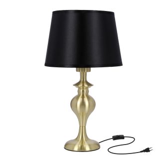 CANDELLUX 41-09227 PRIMA GOLD LAMPA GABINETOWA ZŁOTY SATYNOWY 1X60W E27 ABAŻUR CZARNY